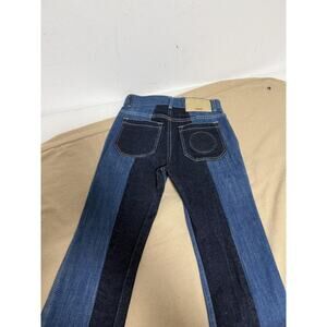 Chloe Jeans Womens 34 Blue Ultramarine Colorblock Two Tone Panel High Rise Denim